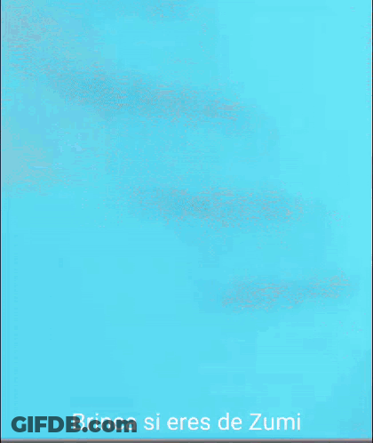 A Minecraft Character Is Standing In Front Of A Blue Background With The Words Brinca Si Eres De Zumi On The Bottom . GIF
