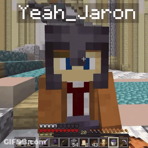 A Minecraft Character With The Name Yeah_jaron GIF