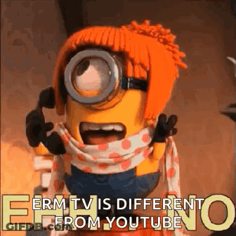 A Minion Is Talking On A Cell Phone With A Scarf Around His Neck . GIF