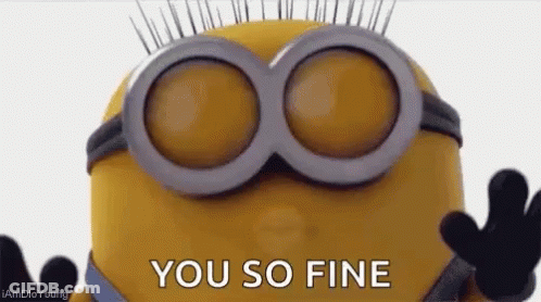 A Minion Wearing Goggles And A Mask Is Giving A High Five . GIF
