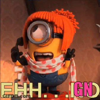 A Minion With A Scarf Around His Neck Is Talking On A Phone With The Words Ehh Ignd Below Him GIF