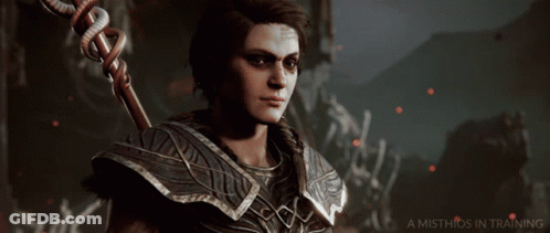A Misthios In Training Is Written On The Bottom Of A Video Game Screen GIF