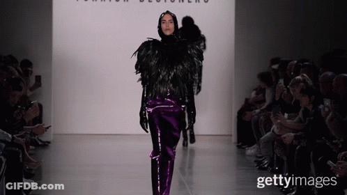 A Model Walks The Runway At A Fashion Show Sponsored By Gettyimages GIF