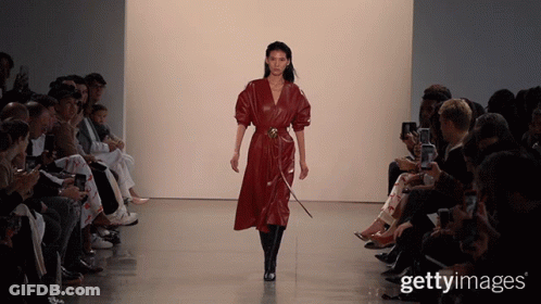 A Model Walks The Runway At A Fashion Show Sponsored By Gettyimages GIF