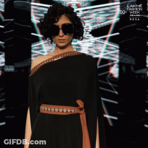 A Model Walks The Runway At Lakme Fashion Week GIF
