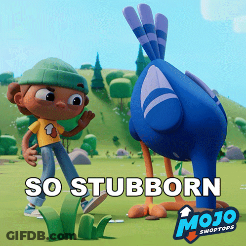 A Mojo Swoptops Cartoon Shows A Boy And A Bird GIF