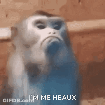 A Monkey Is Making A Funny Face And Saying I 'M Me Heaux . GIF
