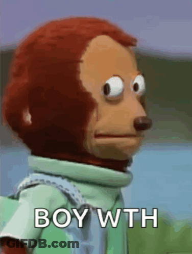 A Monkey Is Wearing A Green Shirt And Overalls And Says Boy With GIF