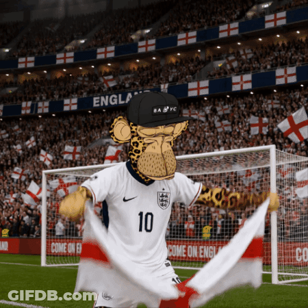 A Monkey Wearing A Number 10 Jersey Holds A Flag GIF