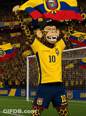 A Monkey Wearing A Yellow Jersey With The Number 10 GIF