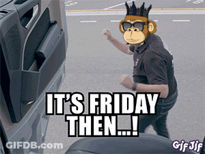 A Monkey With Sunglasses And A Crown Says It 'S Friday Then ! GIF