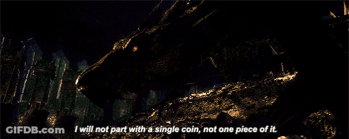 A Monster Says " I Will Not Part With A Single Coin " GIF