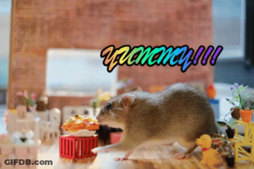 A Mouse Standing In Front Of A Sign That Says Vacancy !!! GIF