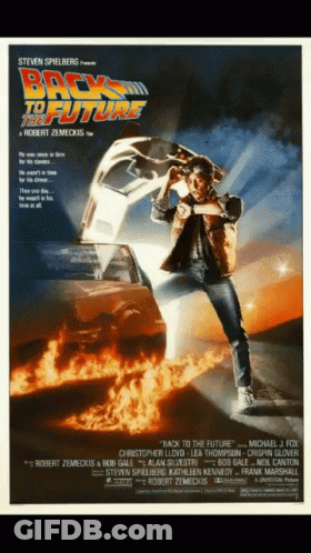 Back To The Future Movie Poster With Skateboard GIF
