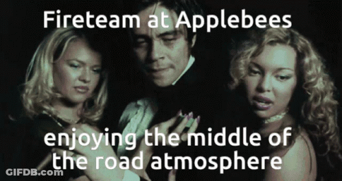 A Movie Poster For Fireteam At Applebees GIF
