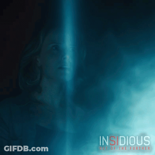 A Movie Poster For Insidious Out Of The Further Shows A Ghost GIF