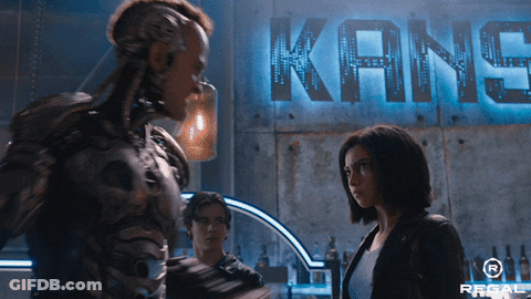 A Movie Poster For Kane Shows A Man And A Woman GIF