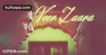 A Movie Poster For Veer Laara Shows A Man And A Woman GIF