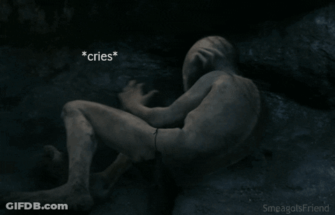 A Naked Man Is Laying On The Ground With The Caption * Cries * GIF