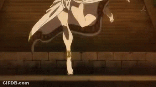 A Naked Woman Is Dancing On A Wooden Staircase . GIF