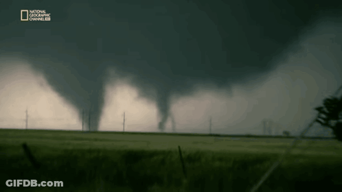 A National Geographic Channel Advertisement Shows A Tornado GIF