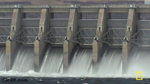 A National Geographic Logo Can Be Seen On The Bottom Of A Dam GIF