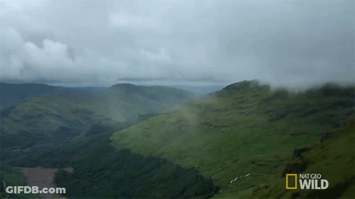 A National Geographic Wild Ad Shows A Landscape Of Mountains GIF
