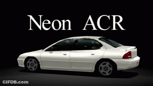 A Neon Acr Car Is Shown In A Black Background GIF