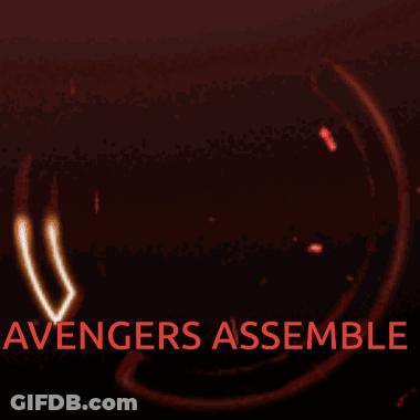 A Neon Sign For The Avengers Assemble With A Circle Around The Letter A GIF