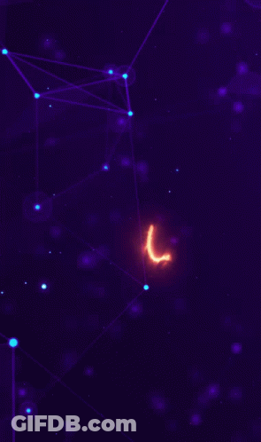 A Neon Sign Of A Lion On A Dark Purple Background GIF
