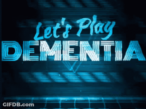 A Neon Sign Says Let 'S Play Dementia GIF