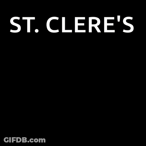A Neon Sign That Reads St. Clere 'S Orange Army GIF