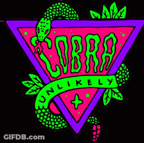 A Neon Sign That Says Cobra Unlikely GIF