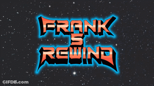 A Neon Sign That Says Frank 'S Rewind On It GIF