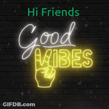 A Neon Sign That Says Good Vibes On It GIF