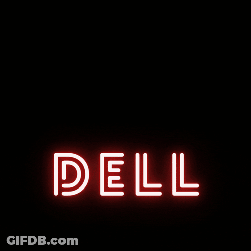 A Neon Sign That Says Grande Dell In Yellow GIF
