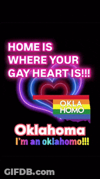A Neon Sign That Says Home Is Where Your Gay Heart Is GIF