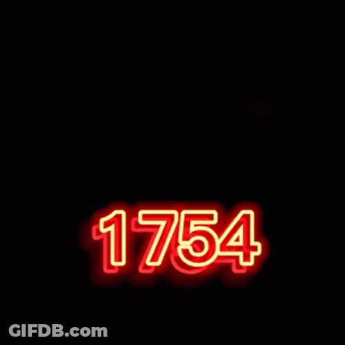 A Neon Sign That Says Join 1754 Is Lit Up GIF