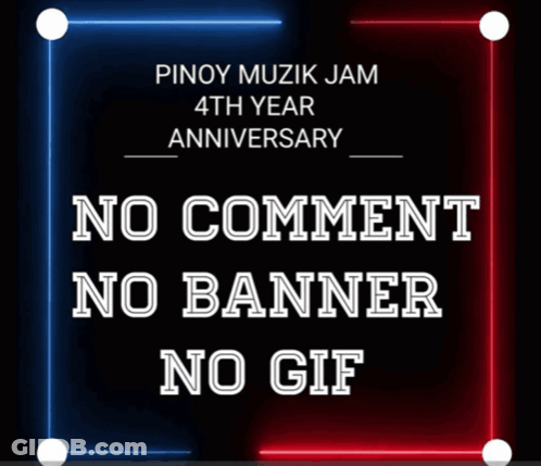 A Neon Sign That Says Pinoy Muzik Jam 4Th Year Anniversary GIF