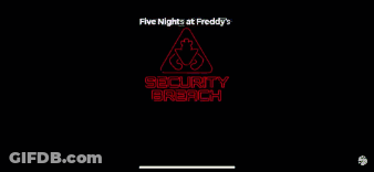 A Neon Sign That Says Security Breach Ruin On It GIF