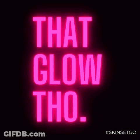 A Neon Sign That Says That Glow Tho On It GIF
