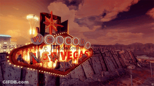 A Neon Sign That Says Welcome To Las Vegas On It GIF