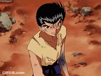 A Nerdygurl Animated Gif Of A Boy In A Yellow Shirt Standing In A Rocky Area GIF
