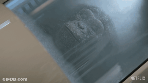 Netflix Ad Gorilla Behind Glass GIF