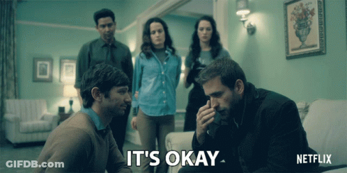 A Netflix Ad Shows A Group Of People Sitting On A Couch GIF