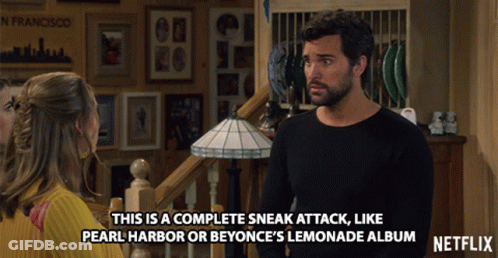 A Netflix Ad Shows A Man And A Woman GIF