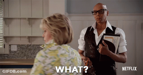 A Netflix Ad Shows A Man And A Woman Talking And The Man Says What GIF