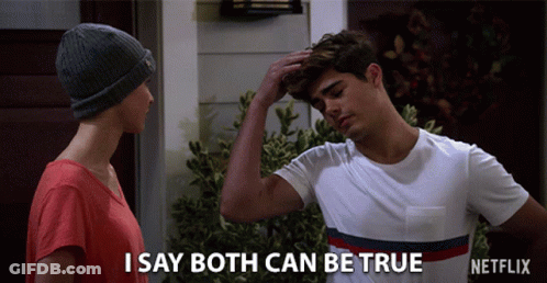 A Netflix Ad Shows A Man And A Woman Talking GIF