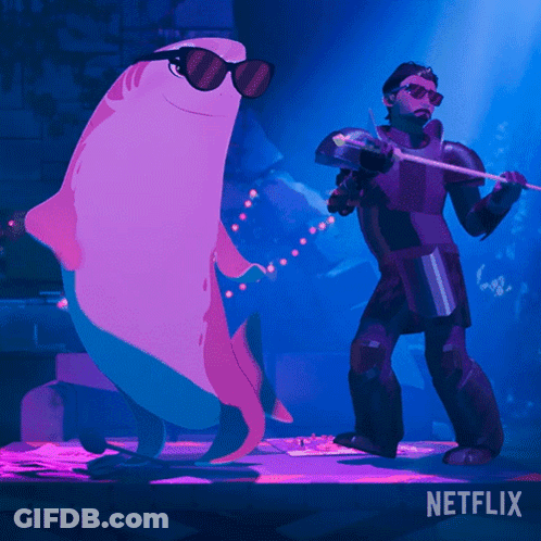 A Netflix Ad Shows A Man Playing A Violin GIF