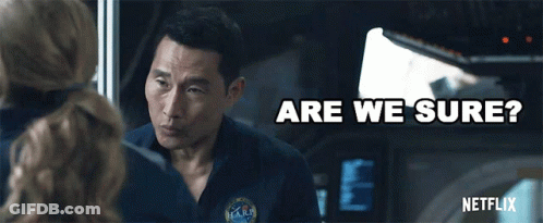 A Netflix Ad Shows A Man Talking To A Woman GIF